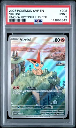2025 POKEMON SVP VICTINI ILLUSTRATION PROMO 208 VICTINI - PSA 9 - MINT - Image 1
