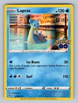 Lapras 023/078 Holo Rare Pokemon GO NM - LP Pokemon TCG - Image 1