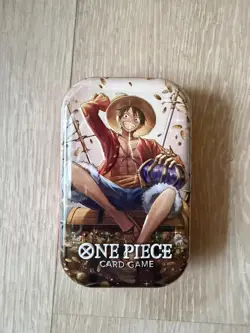One Piece TS-02 Tin Pack New & Sealed (Monkey.D.Luffy Art) - Image 1