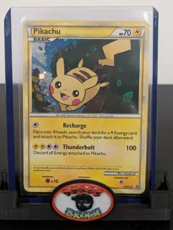 Pokemon Card 2010 PIKACHU HGSS03 Holo Black Star Promo HeartGold SoulSilver NM/M - Image 1