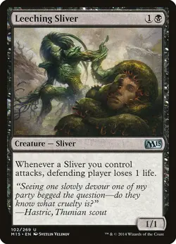 Leeching Sliver (102) – Magic 2015 M15 – MTG Magic the Gathering - Image 1