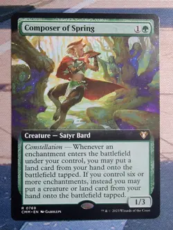 Composer of Spring - Commander Masters - Extended Art - MTG - Rare - #769 - NM - Image 1