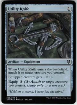 Foil Utility Knife 256 Zendikar Rising C NM - Image 1