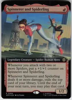 Foil Spinneret and Spiderling (Extended Art) 264 Marvel's Spider-Man R - Image 1