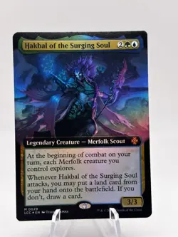 Hakbal of the Surging Soul 0029 Extended Art Foil Caverns Of Ixalan LCC MTG NM - Image 1