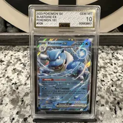 Blastoise ex 009/165 AGS 10 2023 Scarlet & Violet 151 Pokemon Card Slab - Image 1