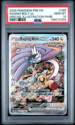 Raging Bolt ex SIR 166/131 Pokemon Prismatic Evolutions PSA 10 #2358 - Image 1