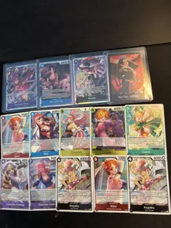 One Piece CCG EB03 Heroines SR, R, and Boa Foil Don!! 14x Card Lot - Image 1
