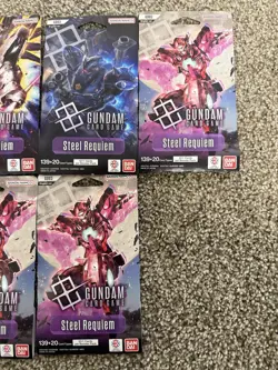 Gundam Card Game Steel Requiem Sleeved Booster Packs Lot of 6 Sealed - Image 2