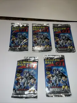 5 Booster Pack 2001 Dragon Ball GT Z Italian Cards Italy Dbz Ccg Tcg - Image 1