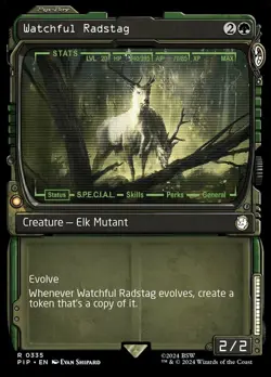 1 x Watchful Radstag - Foil - Showcase - Universes Beyond: Fallout - NM-Mint - M - Image 1
