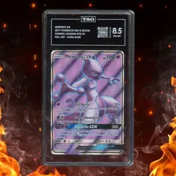 Pokemon Shining Legends MEWTWO GX 72/73 Ultra Rare TAG 8.5 - Image 1