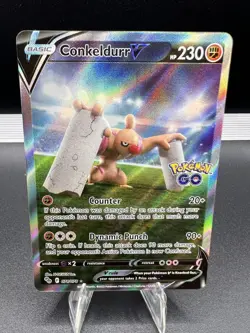 Conkeldurr V (Alternate Full Art) - Pokemon GO (PGO) 074/078 NM - Image 1