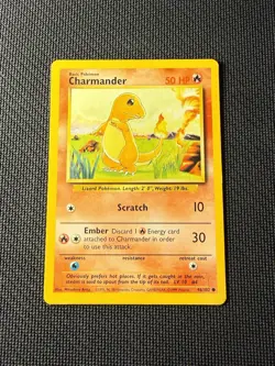 Charmander 46/102 - Pokemon Base Set Unlimited (3) LP - Image 1