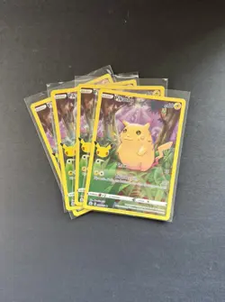 Pikachu 05/025 Pokemon Celebrations 25th Anniversary Holo Rare Full Art TCG X4 - Image 1