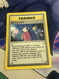 Pokemon Sabrina's ESP 117/132 Gym Heroes Trainer Uncommon English Card mp - Image 1