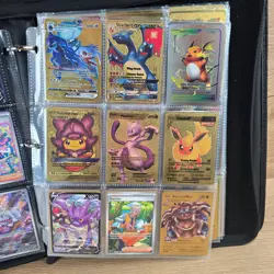 Pokemon Fan Art Gold Foil Holo Cards Job Lot 170+ VMAX GX V with Binder - Image 4
