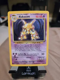 Pokemon TCG Alakazam Base Set Holo Card 1/102 Rare Good Shape Overall! TCG - Image 1