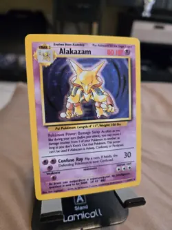Pokemon TCG Alakazam Base Set Holo Card 1/102 Rare Good Shape Overall! TCG - Image 2