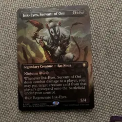 Ink-Eyes, Servant of Oni (Borderless) Commander: Bloomburrow Foil - Image 1