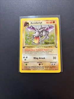 Aerodactyl (Prerelease) 01/62 Pokemon WOTC Promo Holo Fossil NM CLEAN! - Image 1