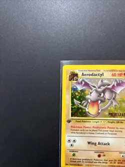 Aerodactyl (Prerelease) 01/62 Pokemon WOTC Promo Holo Fossil NM CLEAN! - Image 2