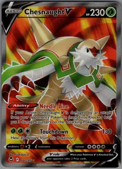 Chesnaught V (Full Art) SWSH12: Silver Tempest 171/195 Pokemon TCG Ultra Rare NM - Image 1