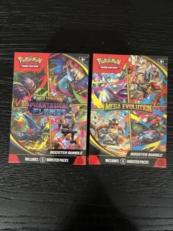 MEGA EVOLUTIONS & PHANTASMAL FLAMES Booster Bundle Lot Of 2. CHASE CHARIZARD! - Image 1