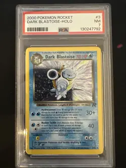 Pokemon TCG Dark Blastoise Team Rocket 3/82 Holo Rare PSA 7 NM. - Image 1