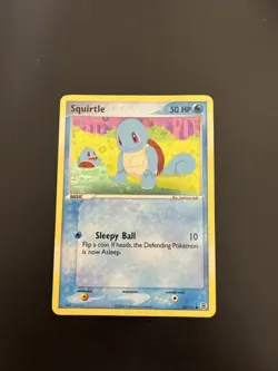 Pokemon TCG - Squirtle 82/112 Reverse Holo - EX Firered Leafgreen - MP/Crease - Image 1