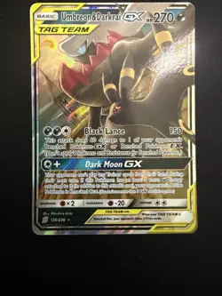 2019 Pokemon Sun & Moon Umbreon and Darkrai GX Unified Minds Tag Team 125/236 - Image 1