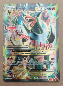 M Houndoom EX Full Art 154/162 XY Breakthrough Holo HP Pokemon TCG - Image 1