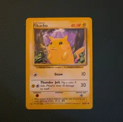 E3 Pikachu 1999 Pokemon Base Set Yellow Cheeks 58/102 Wizards - Image 1