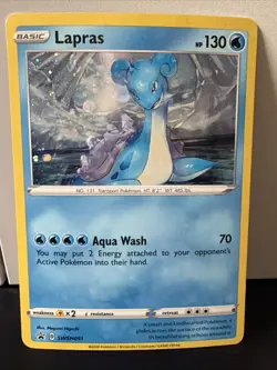 Pokemon Lapras SWSH051 Cosmos Holo Black Star Promo Holo Sword & Shield - Image 1
