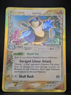 Blastoise Delta Species 2/100 Crystal Guardians Reverse Holo Rare Pokemon TCG HP - Image 3