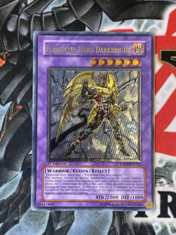 YuGiOh Elemental Hero Darkbright TAEV-EN042 1st Edition VLP/NM Ultimate Rare - Image 1