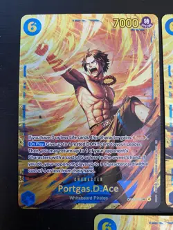 One Piece TCG Portgas.D.Ace OP13-119 SEC Carrying on His Will Holo Foil NM (3) - Image 2