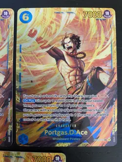One Piece TCG Portgas.D.Ace OP13-119 SEC Carrying on His Will Holo Foil NM (3) - Image 3