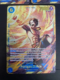 One Piece TCG Portgas.D.Ace OP13-119 SEC Carrying on His Will Holo Foil NM (3) - Image 4