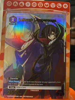 Union Arena Lelouch Lamperouge Gold Foil Promo Code Geass - Image 2