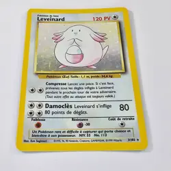 French Chansey Leveinard Pokemon Card Base Set HOLO 3/102 Vintage - Image 2