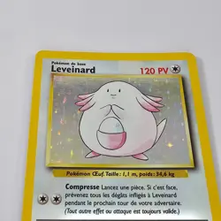 French Chansey Leveinard Pokemon Card Base Set HOLO 3/102 Vintage - Image 3