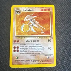 Pokemon Card Kabutops 9/62 Rare Holo Fossil Set WOTC - Image 1