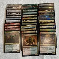 Magic: The Gathering LOTR Legendary Creature Card Lot-Foil, Borderless, 33 Cards - Image 1