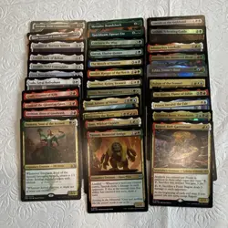 Magic: The Gathering LOTR Legendary Creature Card Lot-Foil, Borderless, 33 Cards - Image 2