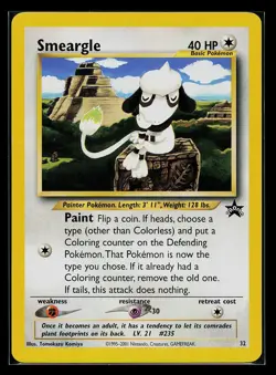 Pokemon Card - Smeargle #32 WoTC Black Star Promo - Image 1