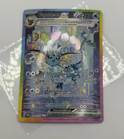 Pokemon TCG Vaporeon EX Prismatic Evolutions Special Illustration Card 149/131 - Image 3