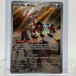Pokemon TCG 151 Mr. Mime #179/165 Illustration Rare NM - Image 1