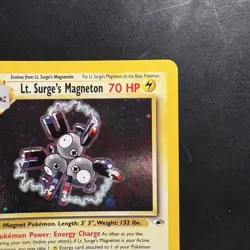 Pokemon Vintage Holo Rare Lt. Surge's Magneton Gym Heroes Wotc 2000 - Image 3