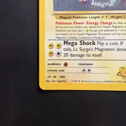 Pokemon Vintage Holo Rare Lt. Surge's Magneton Gym Heroes Wotc 2000 - Image 5